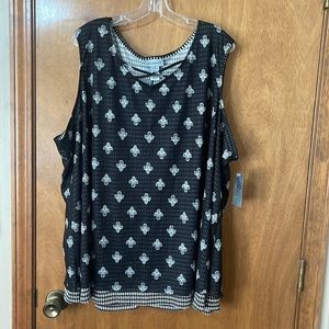 Catherine’s Black & White Tank Blouse NWT